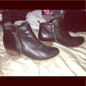 Black leather Lucky brand basal boots